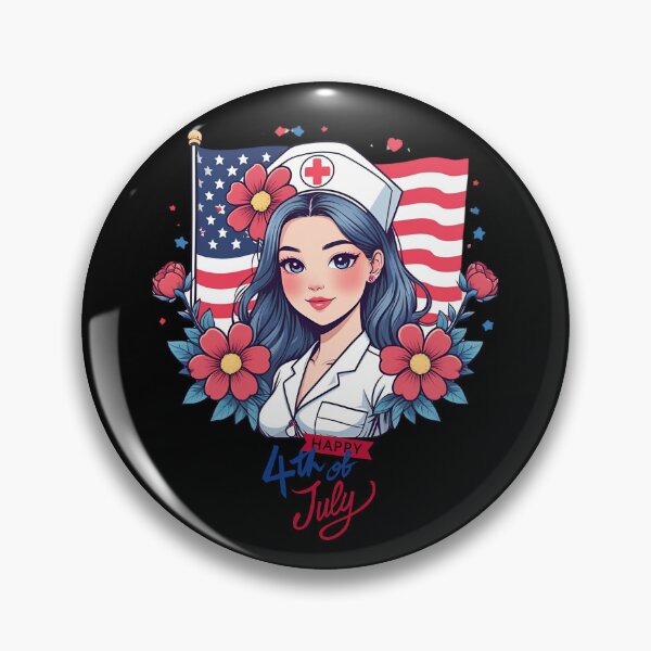Item preview, Patriotic Nurse Art – 4th of July Tribute to Healthcare Heroes designed and sold by PeteLawliiet.