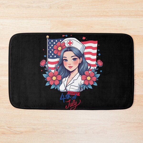 Item preview, Patriotic Nurse Art – 4th of July Tribute to Healthcare Heroes designed and sold by PeteLawliiet.