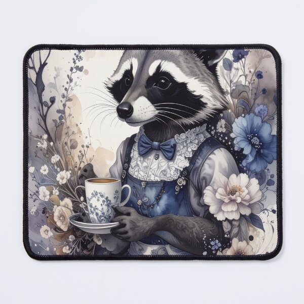Item preview, Illustrate An Anthropomorphic Raccoon Barista Serving Coffee In A Cozy Cafe designed and sold by Elliott G.W..
