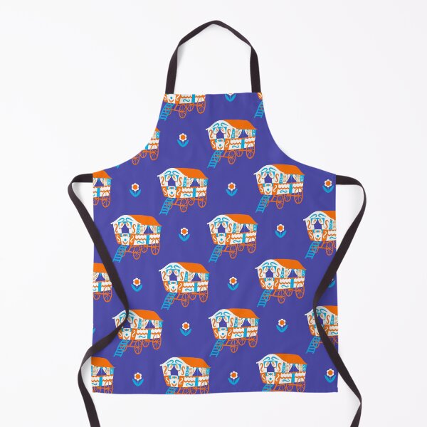 Item preview, Colorful Vardo Wagon Pattern – Folk Art Caravan Design designed and sold by musingtreeart.