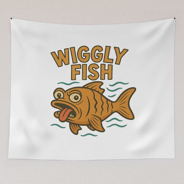 Item preview, Wiggly Fish – Classic Meme Face designed and sold by ALITOPRINCE.