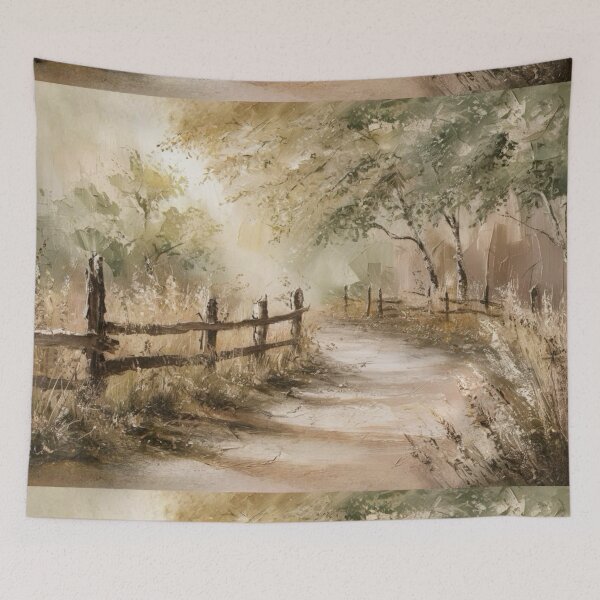 Item preview, Whispering Trees – Moody French Pathway Oil Painting. Art By Carraann  designed and sold by CARRAANN.