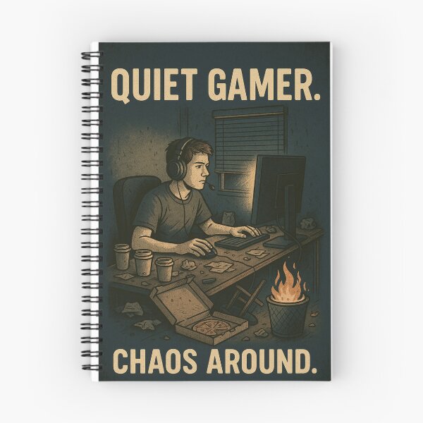 Item preview, Quiet Gamer, Chaos Outside | Funny shirt for gamers designed and sold by VeroChaos.