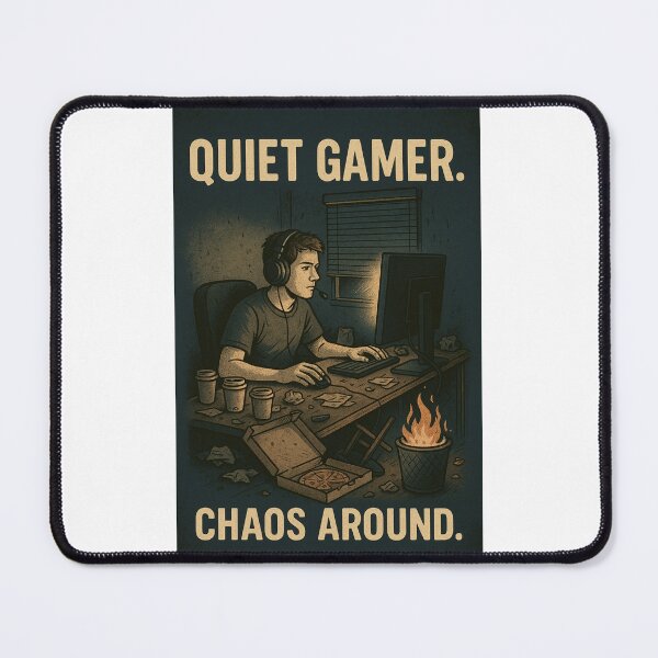Item preview, Quiet Gamer, Chaos Outside | Funny shirt for gamers designed and sold by VeroChaos.