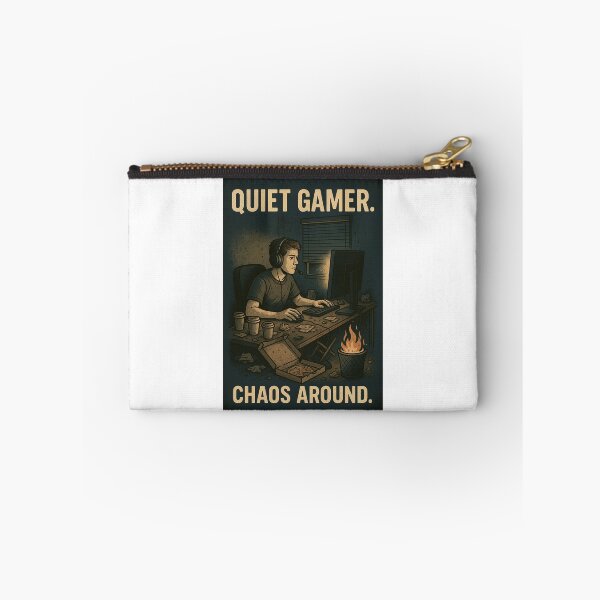 Item preview, Quiet Gamer, Chaos Outside | Funny shirt for gamers designed and sold by VeroChaos.