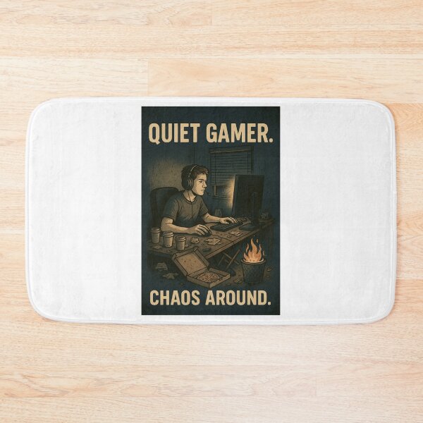Item preview, Quiet Gamer, Chaos Outside | Funny shirt for gamers designed and sold by VeroChaos.