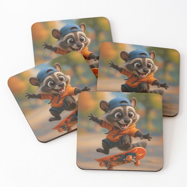 Item preview, Asian Palm Civet Skater Flip designed and sold by Sillytoe.