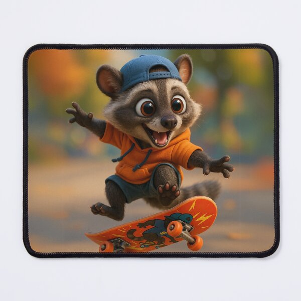 Item preview, Asian Palm Civet Skater Flip designed and sold by Sillytoe.