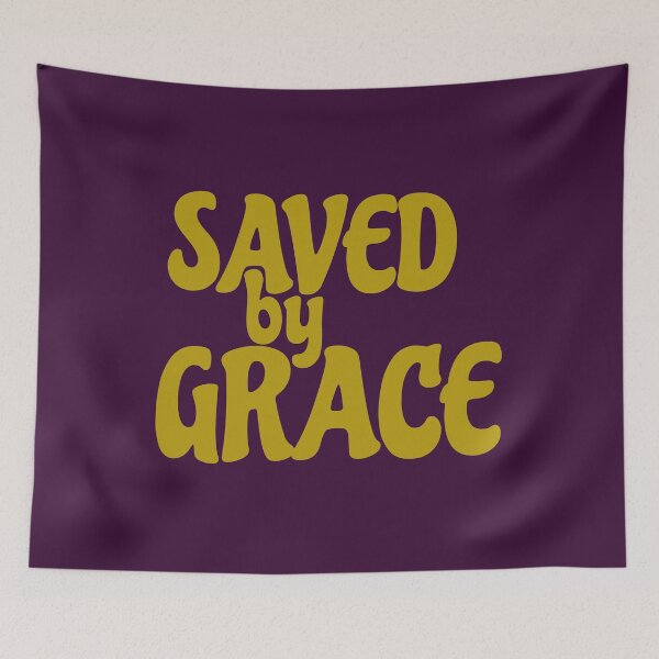 Item preview, Saved by Grace - Biblical Quote designed and sold by kaartistore.