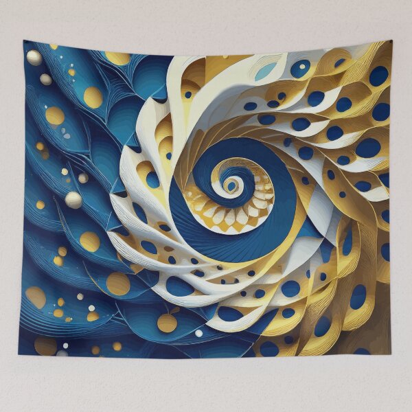 Item preview, Colorful Abstract Fibonacci Art 123 designed and sold by Vicky Brago-Mitchell®.
