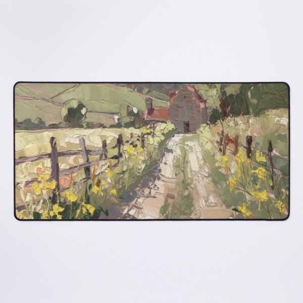 Item preview, Spring Cottage Trail – Soft Pastel French Landscape Painting. Art By Carraann designed and sold by CARRAANN.