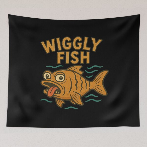 Item preview, Wiggly Fish – Classic Meme Face designed and sold by ALITOPRINCE.