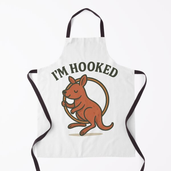 Item preview, I'm Hooked – Cute Kangaroo with Hoop Pun Design designed and sold by Kesterton.