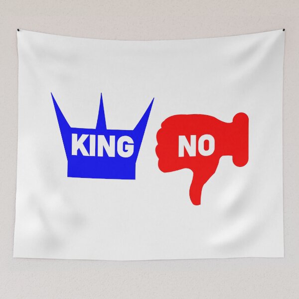 Artikelvorschau, King No – Statement-T-Shirt mit kräftiger Kronen-Typografie entworfen und verkauft von JR78.