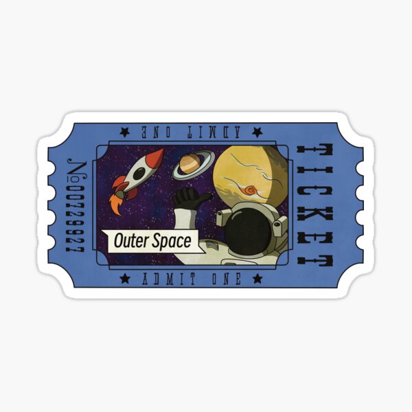 Item preview, Ticket to Outer Space designed and sold by Toons.by.Twilight.