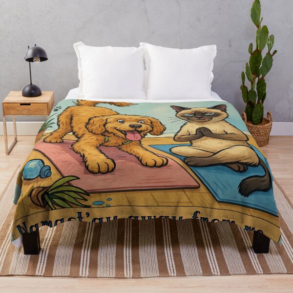 Item preview, Namast’ay Away From Me Cat and Dog Yoga designed and sold by gleefulme.