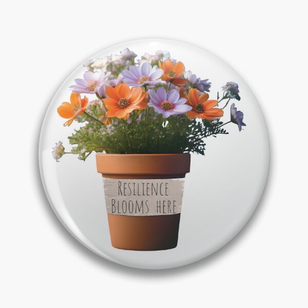 Item preview, Inspirational Flower Pot Resilience Blooms Here Shirts Journals And Stickers For Mental Health Awareness designed and sold by Apotheosis by Irie Meraki.