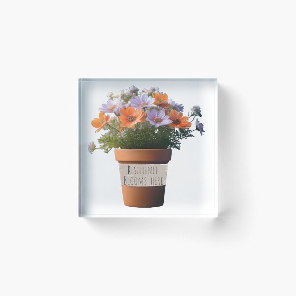 Item preview, Inspirational Flower Pot Resilience Blooms Here Shirts Journals And Stickers For Mental Health Awareness designed and sold by Apotheosis by Irie Meraki.