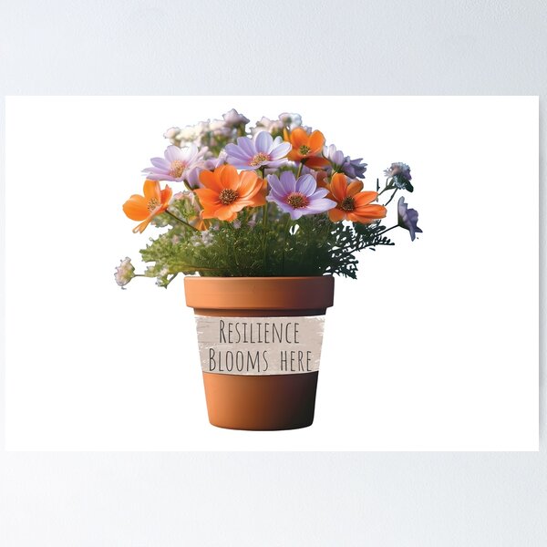 Item preview, Inspirational Flower Pot Resilience Blooms Here Shirts Journals And Stickers For Mental Health Awareness designed and sold by Apotheosis by Irie Meraki.