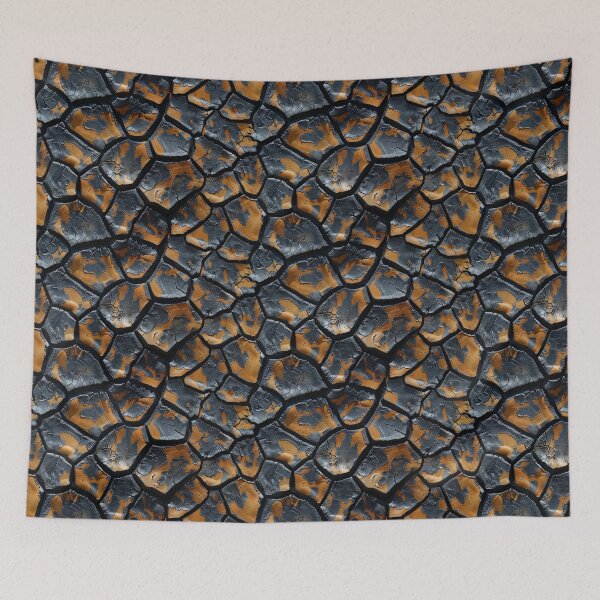 Item preview, Cracked Earth Texture with Orange and Grey designed and sold by NTGUILTY.