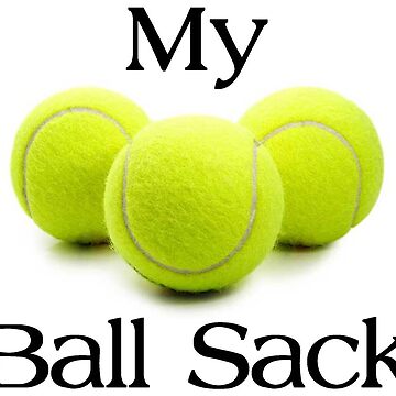 Artwork thumbnail, My Ball Sack - Tennis Tote Bag for Balls - Funny Tennis Player and Coach Gear by merkraht