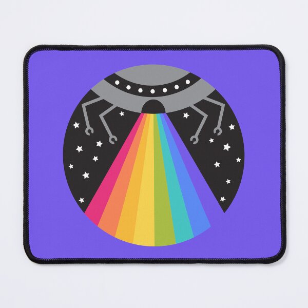 Item preview, Rainbow UFO – Cute Alien Abduction Pride Design designed and sold by musingtreeart.