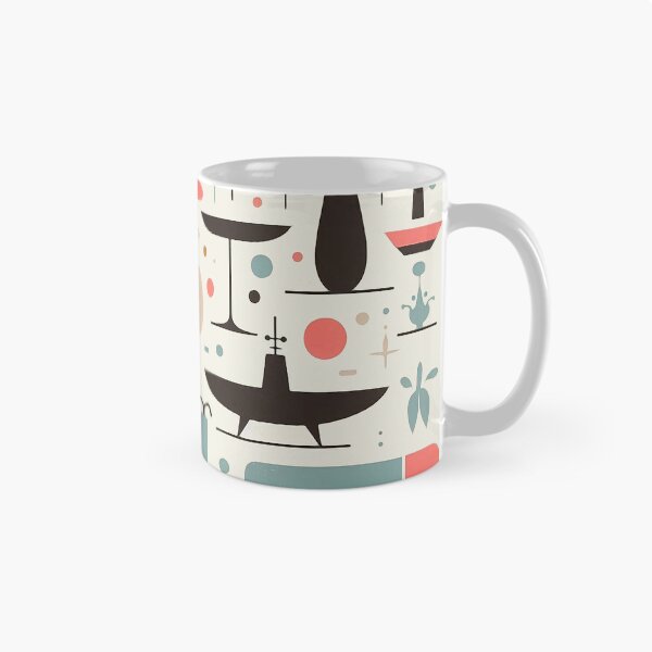 Aperçu de l'œuvre Motif Splash moderne du milieu du siècle créée et vendue par ArtFactoryAI.
