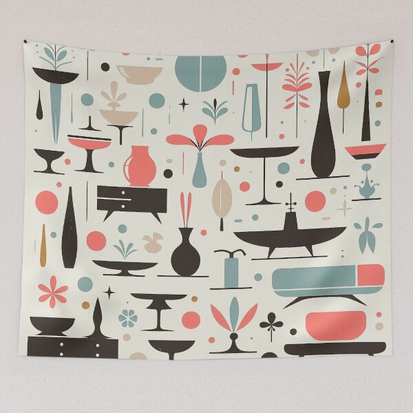 Item preview, Mid-Century Modern Splash pattern designed and sold by ArtFactoryAI.