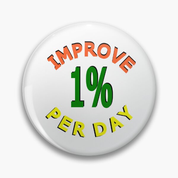 Item preview, Improve 1% Per Day – Minimalist Growth Mindset Tee designed and sold by JR78.