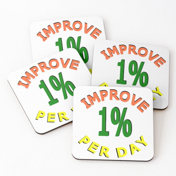Item preview, Improve 1% Per Day – Minimalist Growth Mindset Tee designed and sold by JR78.