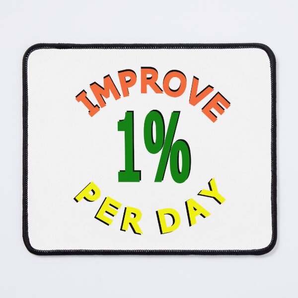 Item preview, Improve 1% Per Day – Minimalist Growth Mindset Tee designed and sold by JR78.