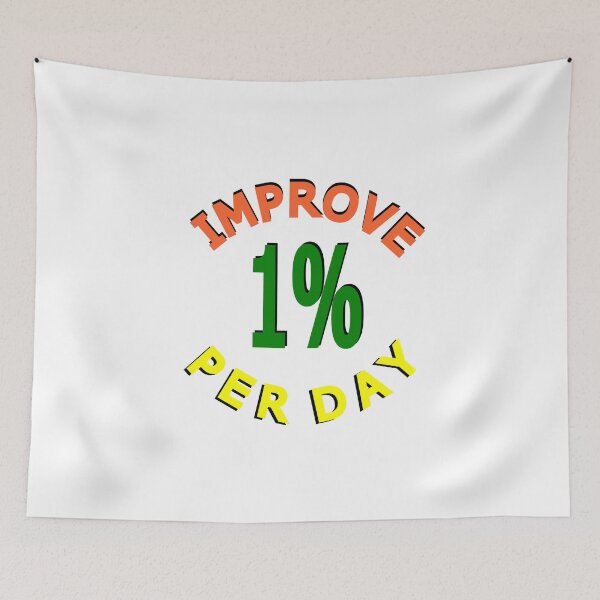 Item preview, Improve 1% Per Day – Minimalist Growth Mindset Tee designed and sold by JR78.