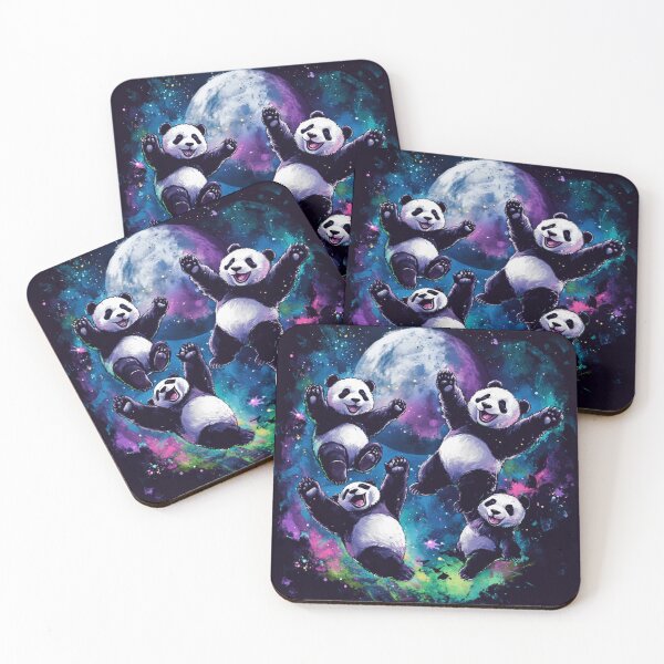 Item preview, Happy Panda and Moon designed and sold by NicolasGlowArt.