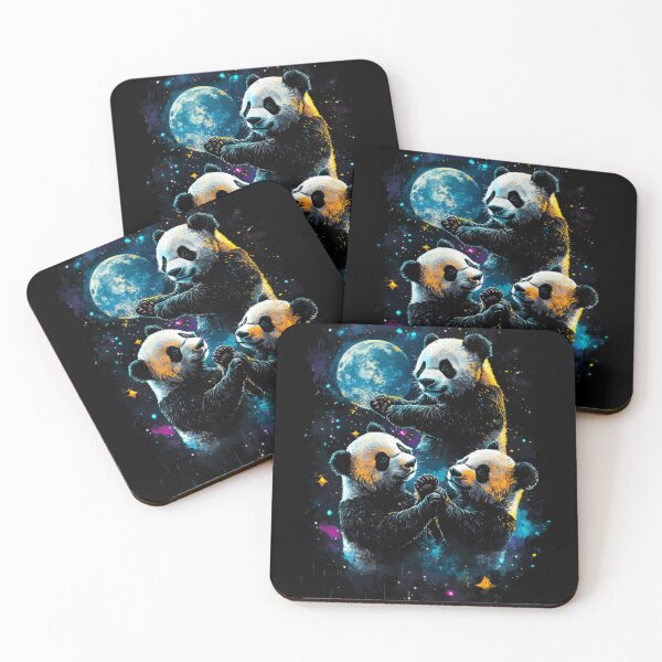 Item preview, Tres pandas y la luna designed and sold by NicolasGlowArt.
