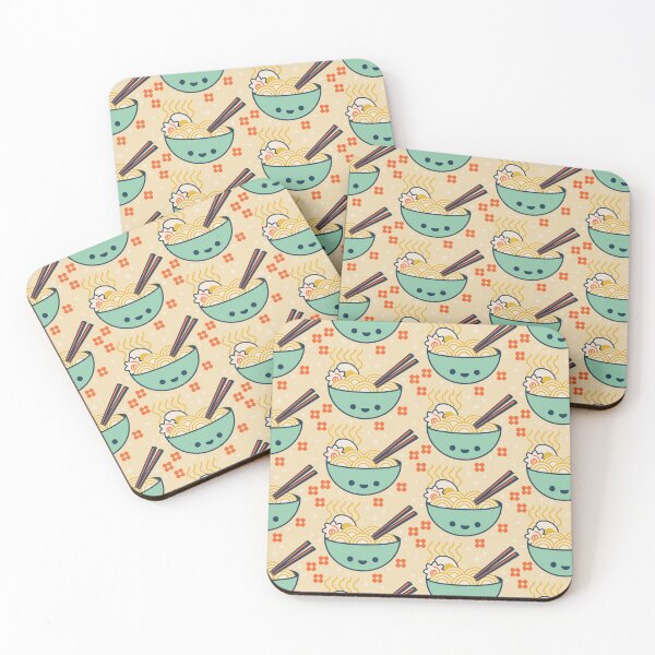 Item preview, Kawaii Ramen Pattern – Cute Noodle Bowl Food Design designed and sold by musingtreeart.
