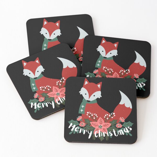 Item preview, Merry Christmas Fox and Flora Design designed and sold by CarefulCreation.