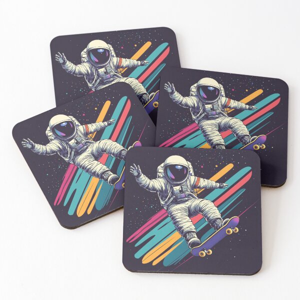 Item preview, Skater Astronaut T-Shirt designed and sold by NicolasGlowArt.
