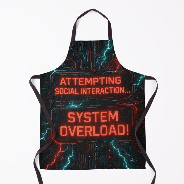 Item preview, System Overload – Cyberpunk Social Anxiety Design designed and sold by TeesAndSass.