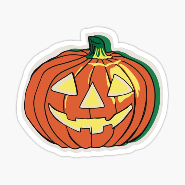 Item preview, Vintage Halloween Pumpkin Sticker designed and sold by Nate Klock Designs.