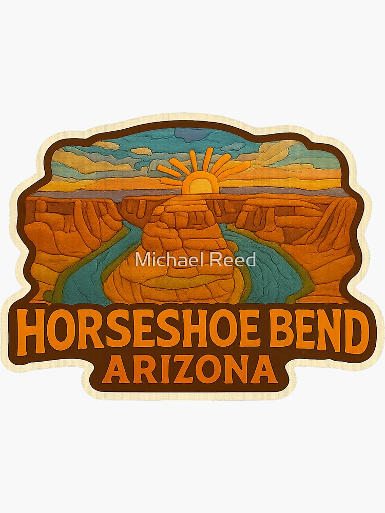 Thumbnail 3 of 3, Sticker, Horseshoe Bend Arizona designed and sold by gorff.