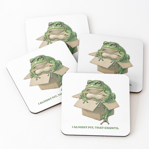Item preview, Big Frog in Small Box – I Almost Fit Meme Design designed and sold by Yuli Club.