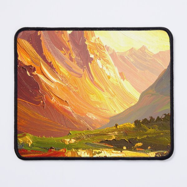 Item preview, Abstract Geometric Sunrise Mountains Art designed and sold by OdelAbstracts.