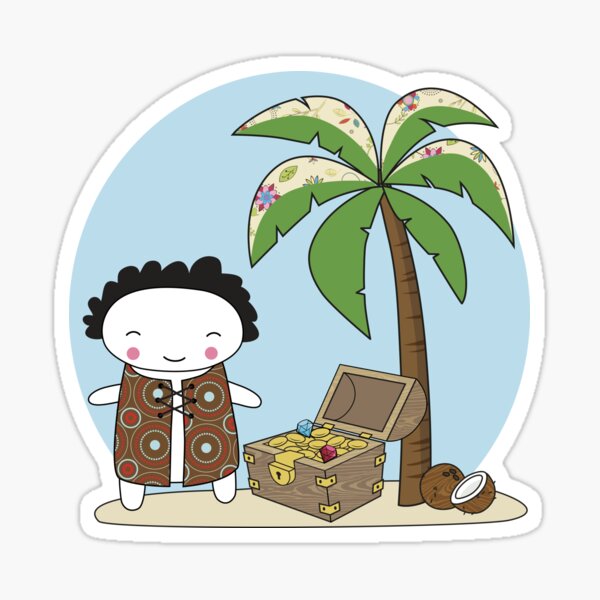 Item preview, Island Treasure Hunt – Cute Kids Pirate Adventure Illustration designed and sold by Sore Creations.