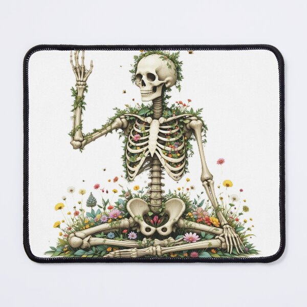 Item preview, Botanical Zen Skeleton – Floral Rebirth designed and sold by ArtWear Studio Pro.