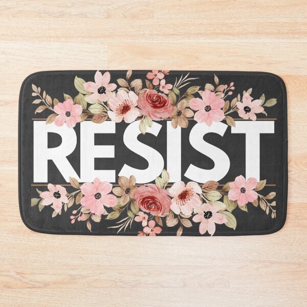 Item preview, RESIST Floral Protest Anti-Trump Political Statement, Make Your Voice Heard designed and sold by dmr studio.