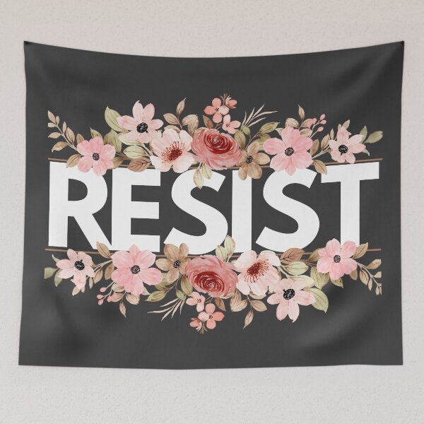Item preview, RESIST Floral Protest Anti-Trump Political Statement, Make Your Voice Heard designed and sold by dmr studio.