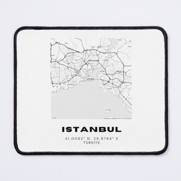 Item preview, Minimalist Istanbul Map – Black & White Modern City Art Print designed and sold by RM-Journey.