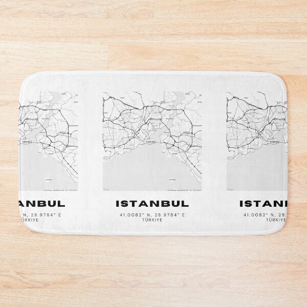 Item preview, Minimalist Istanbul Map – Black & White Modern City Art Print designed and sold by RM-Journey.
