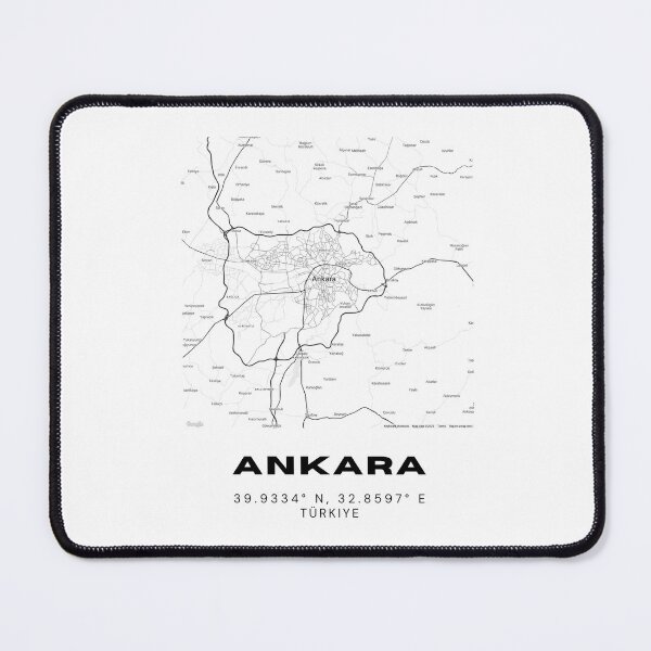 Item preview, Minimalist Ankara Map – Modern Black & White City Print designed and sold by RM-Journey.