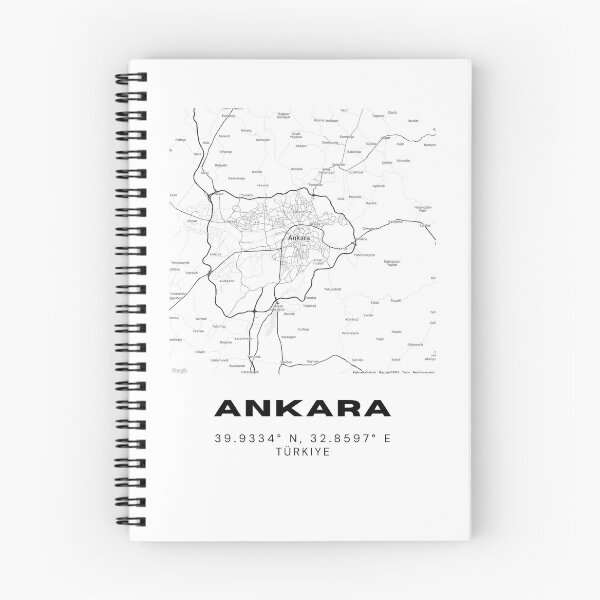 Item preview, Minimalist Ankara Map – Modern Black & White City Print designed and sold by RM-Journey.